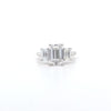IGI 2.54ct D/VS1 Emerald Cut LAB Diamond Solitaire 3 Stone Ring Set in Platinum
