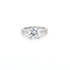 2.00ct D/VS2 LAB Diamond Ring with Diamond Shoulders set in Platinum