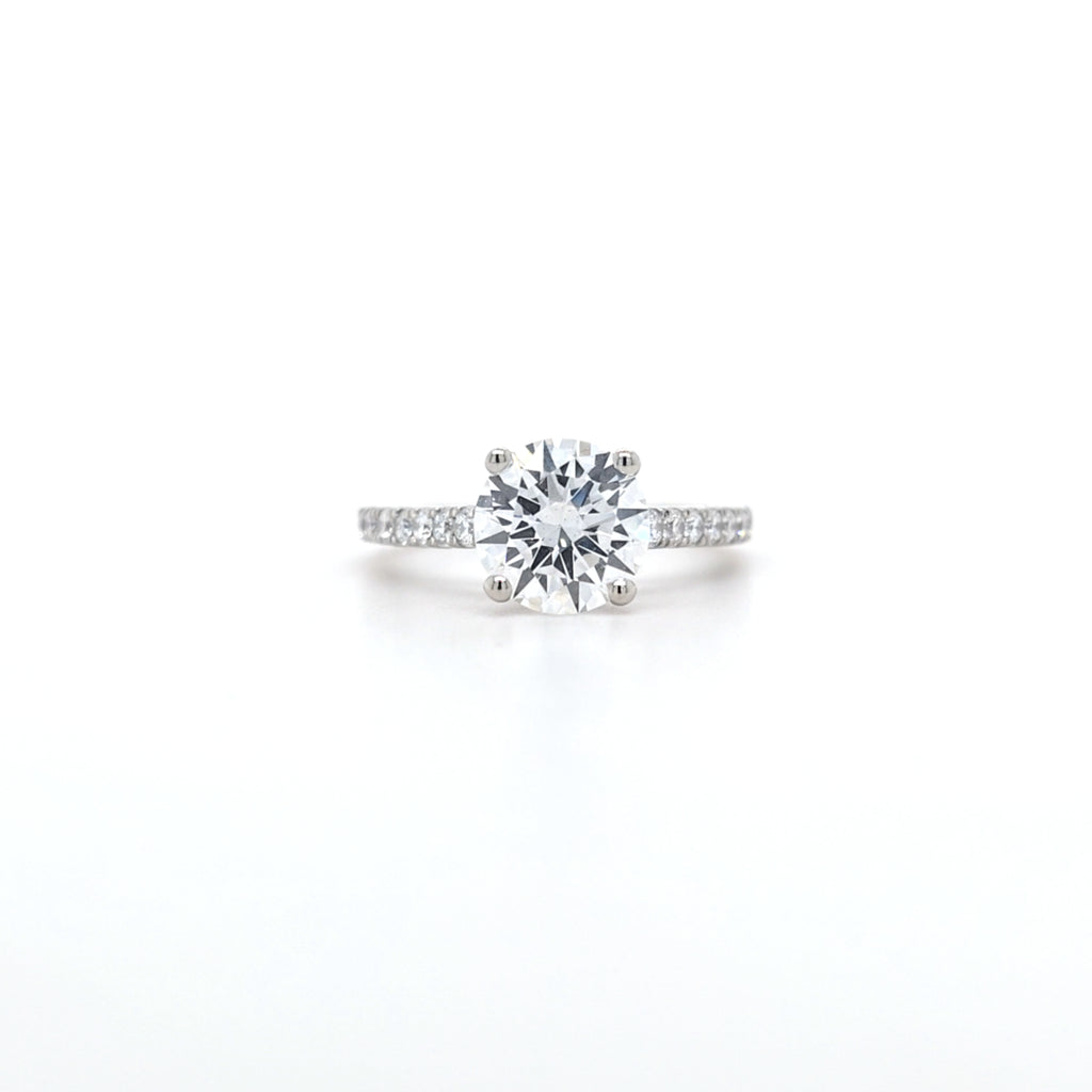 2.00ct D/VS2 LAB Diamond Ring with Diamond Shoulders set in Platinum