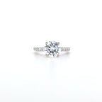 2.00ct D/VS2 LAB Diamond Ring with Diamond Shoulders set in Platinum