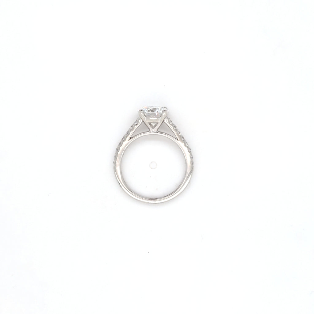 2.00ct D/VS2 LAB Diamond Ring with Diamond Shoulders set in Platinum