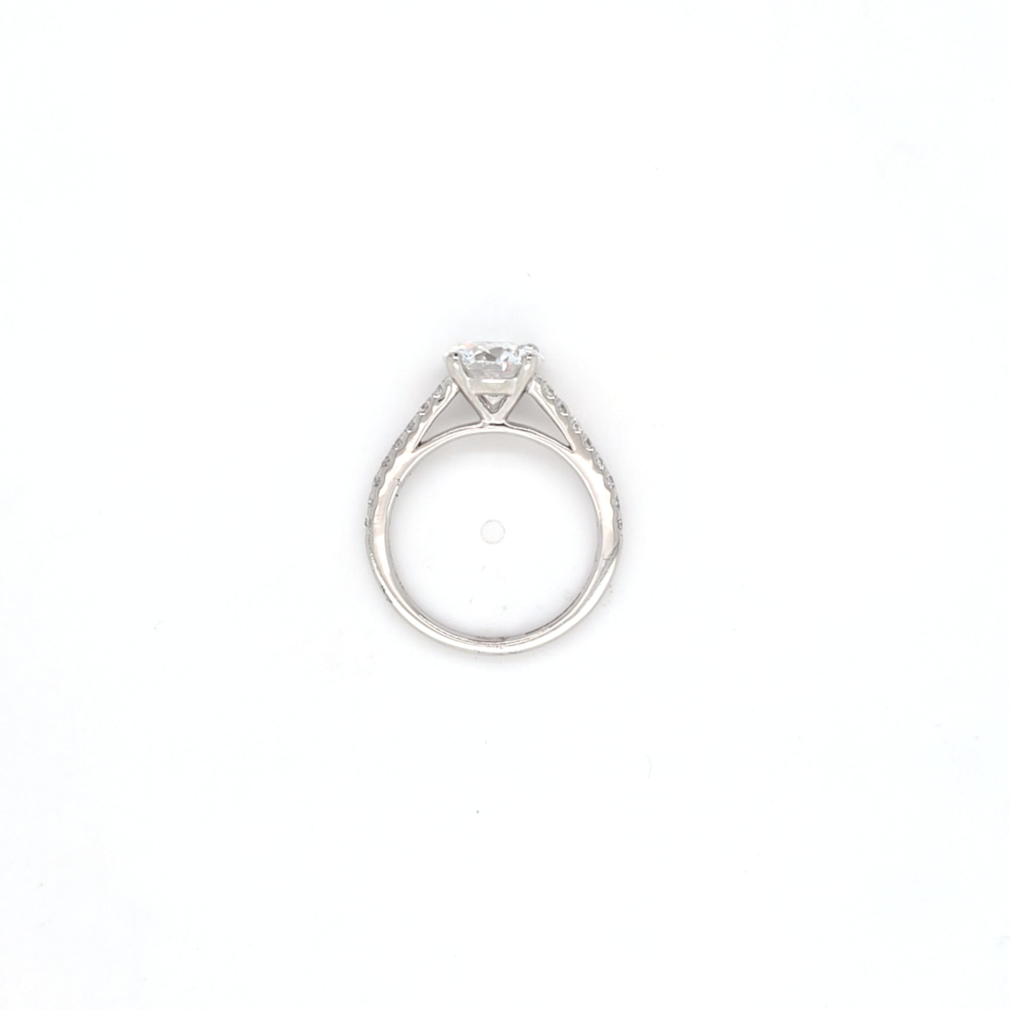 2.00ct D/VS2 LAB Diamond Ring with Diamond Shoulders set in Platinum