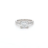 1.53ct D/VS2 LAB Princess Cut Diamond Ring with Diamond Shoulders set in Platinum