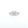 1.53ct D/VS2 LAB Princess Cut Diamond Ring with Diamond Shoulders set in Platinum