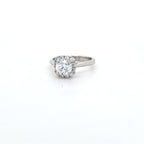 1.05ct D/VS2 LAB Diamond Halo Ring set in Platinum
