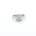 1.05ct D/VS2 LAB Diamond Halo Ring set in Platinum