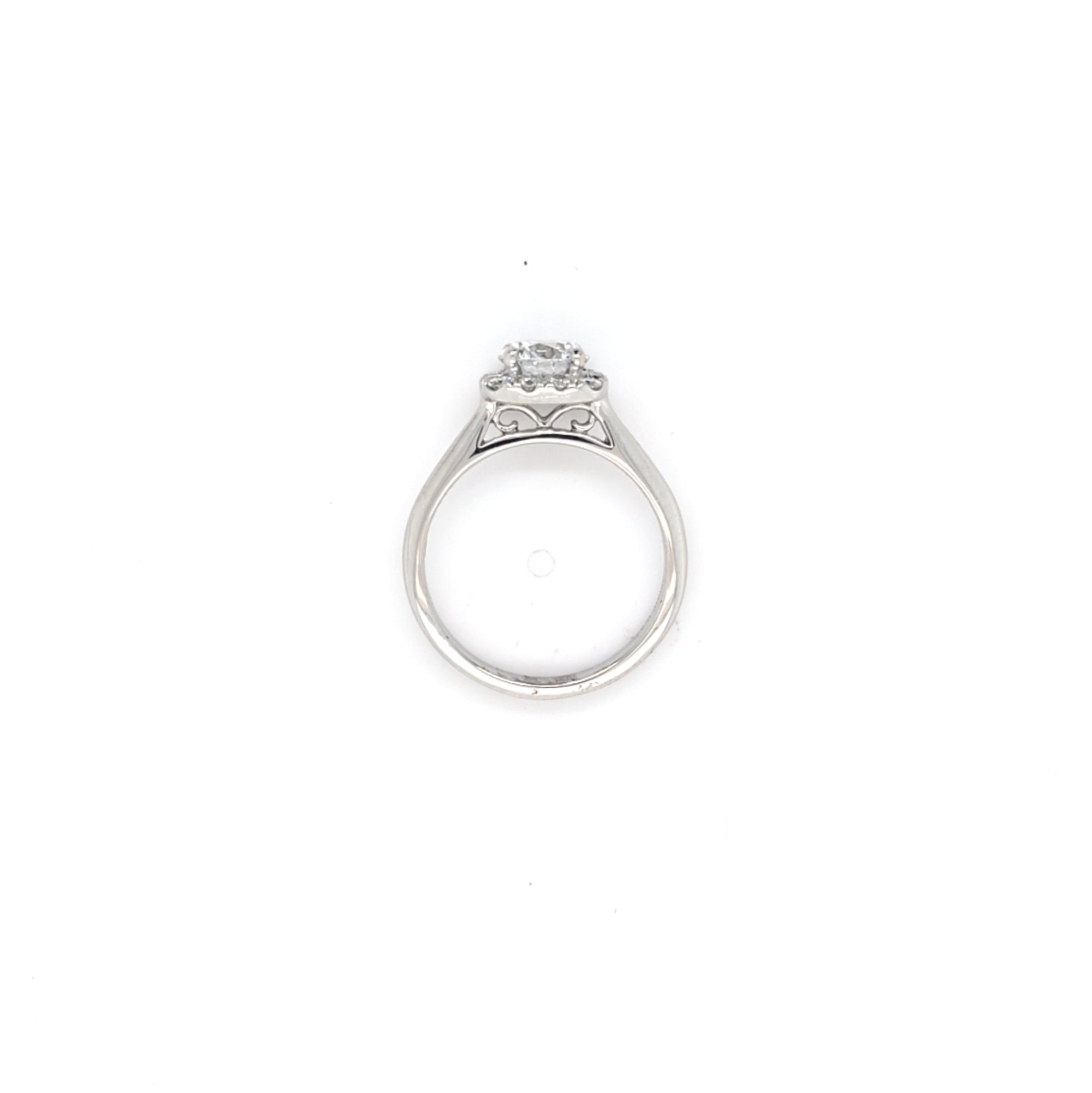 1.05ct D/VS2 LAB Diamond Halo Ring set in Platinum