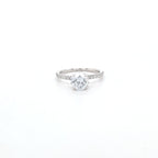 1.62ct LAB Diamond Ring with Diamond Shoulders and Hidden Halo set in 9ct White Gold
