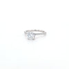 1.62ct LAB Diamond Ring with Diamond Shoulders and Hidden Halo set in 9ct White Gold