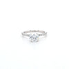 1.62ct LAB Diamond Ring with Diamond Shoulders and Hidden Halo set in 9ct White Gold