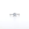 1.62ct LAB Diamond Ring with Diamond Shoulders and Hidden Halo set in 9ct White Gold