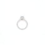 1.62ct LAB Diamond Ring with Diamond Shoulders and Hidden Halo set in 9ct White Gold