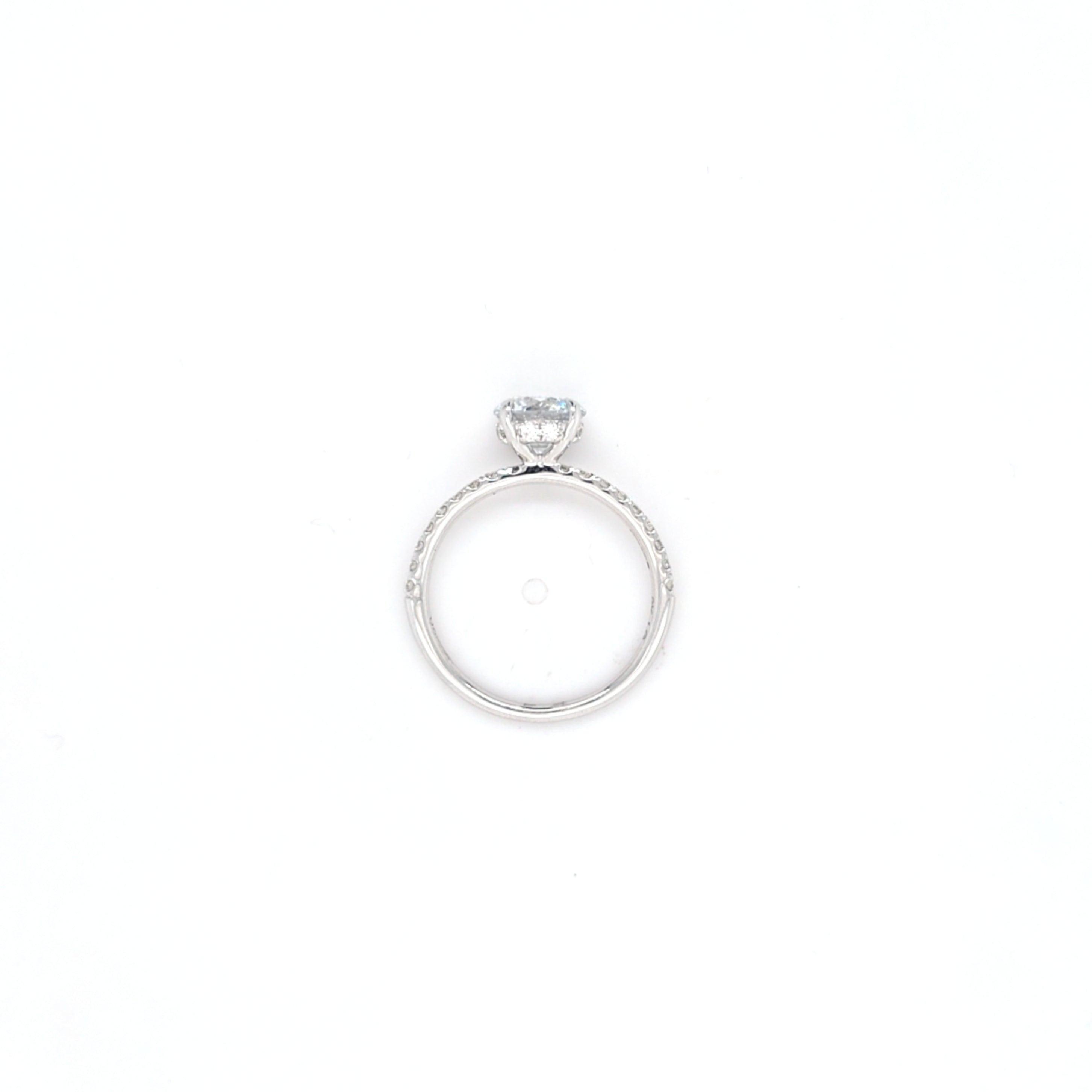 1.62ct LAB Diamond Ring with Diamond Shoulders and Hidden Halo set in 9ct White Gold - Montpellier Jewellers