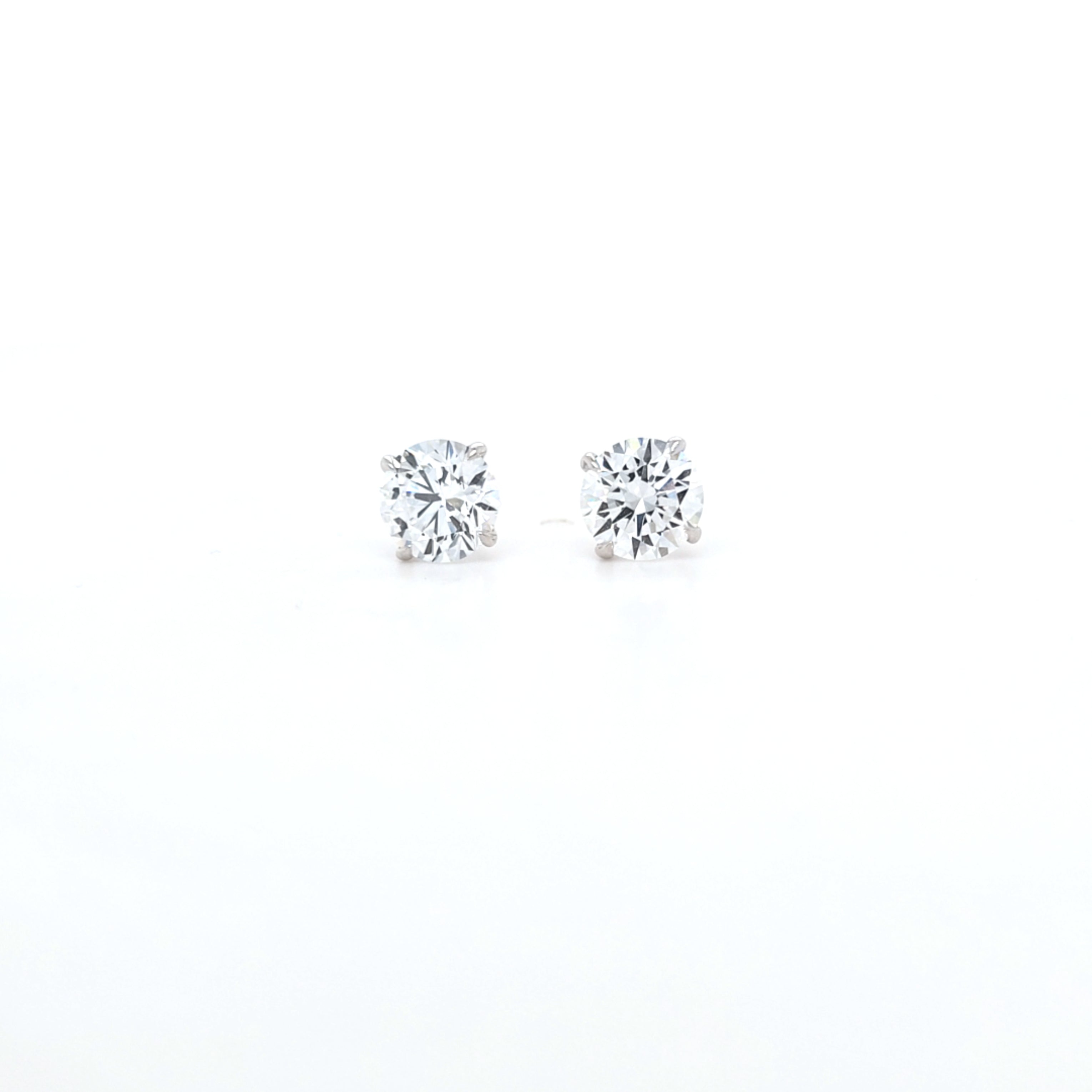 2.00ct F/VS LAB Diamond Stud Earrings Set In White Gold - Montpellier Jewellers
