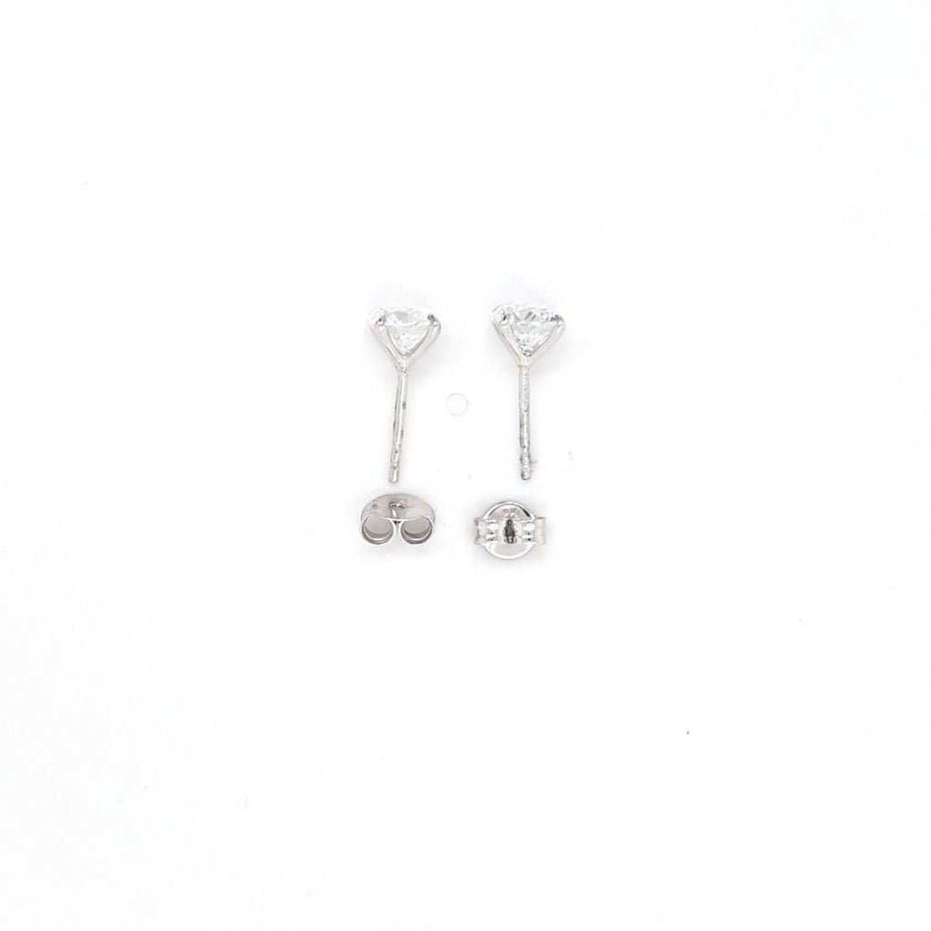 2.00ct F/VS LAB Diamond Stud Earrings Set In White Gold