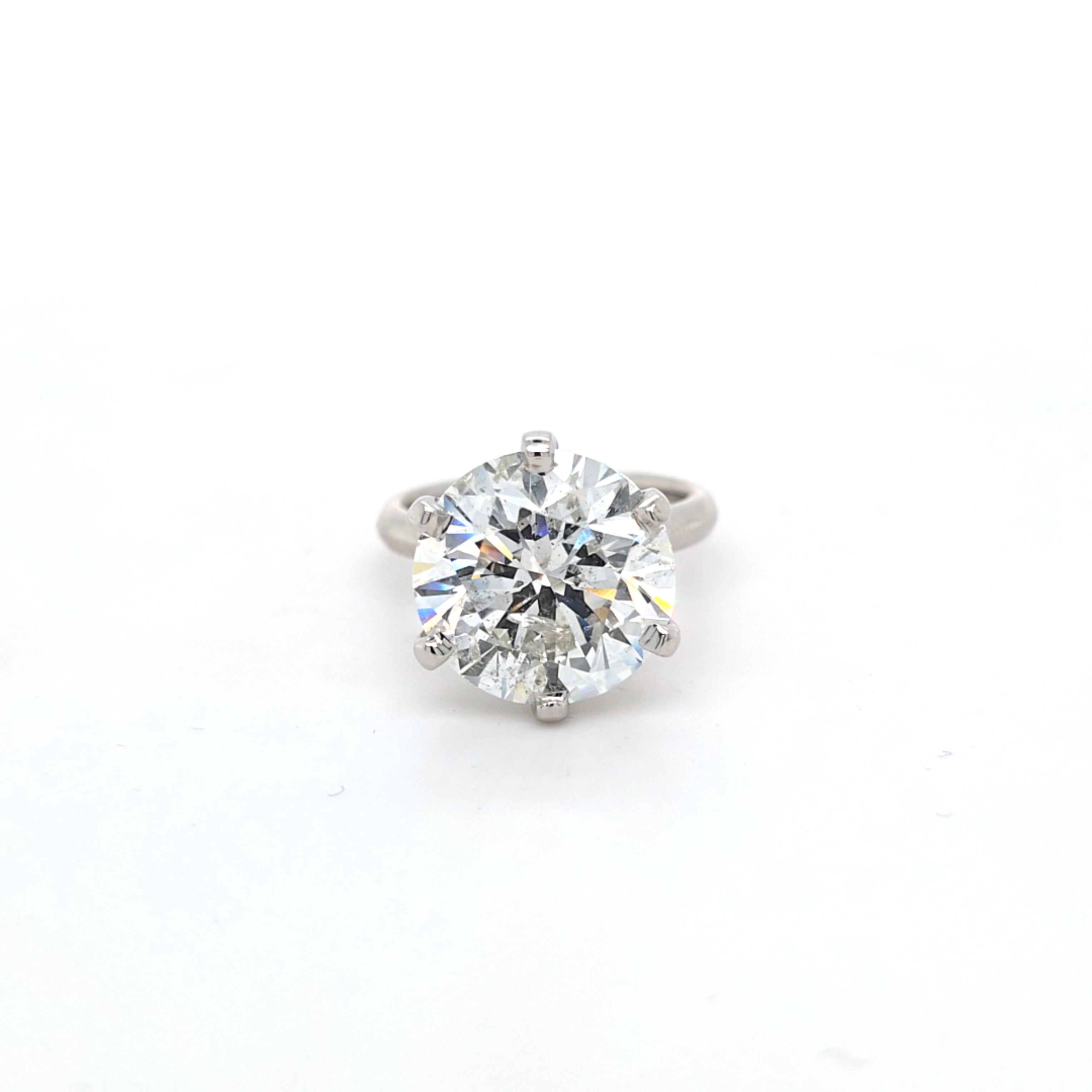 10.02ct Round Brilliant Cut Diamond Solitaire Set in Platinum - Montpellier Jewellers