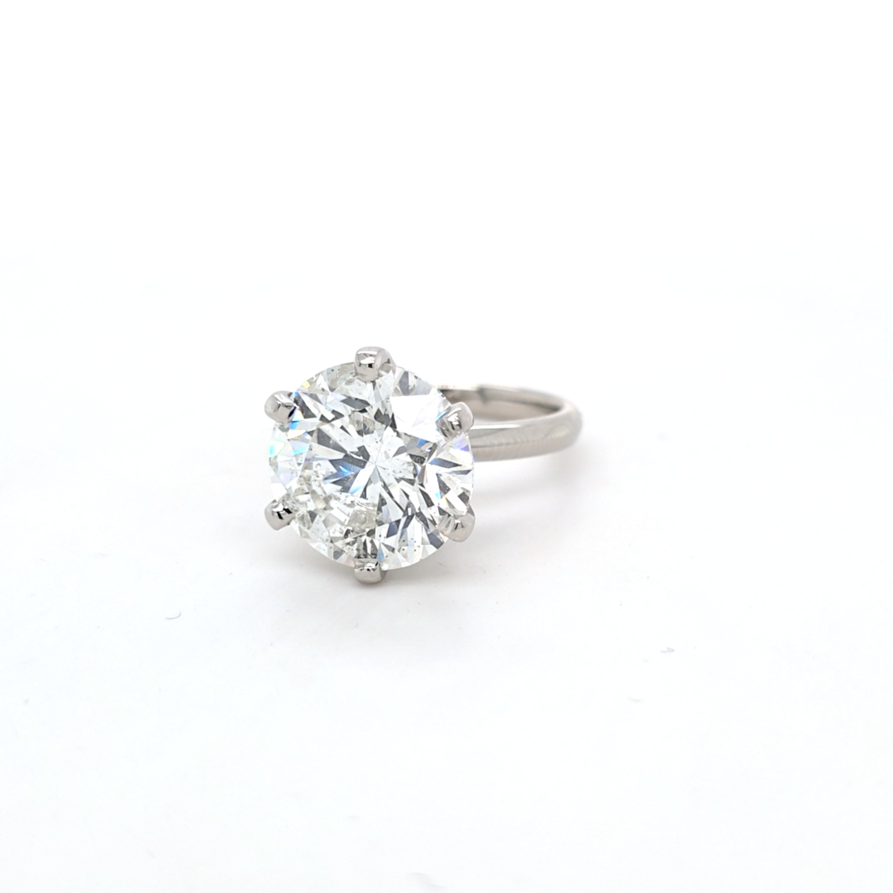 10.02ct Round Brilliant Cut Diamond Solitaire Set in Platinum - Montpellier Jewellers