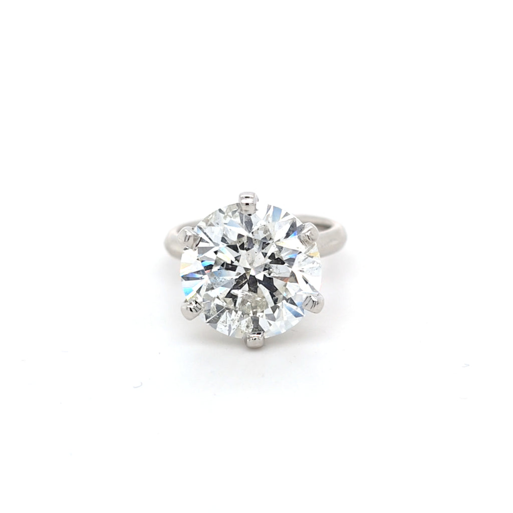 10.02ct Round Brilliant Cut Diamond Solitaire Set in Platinum