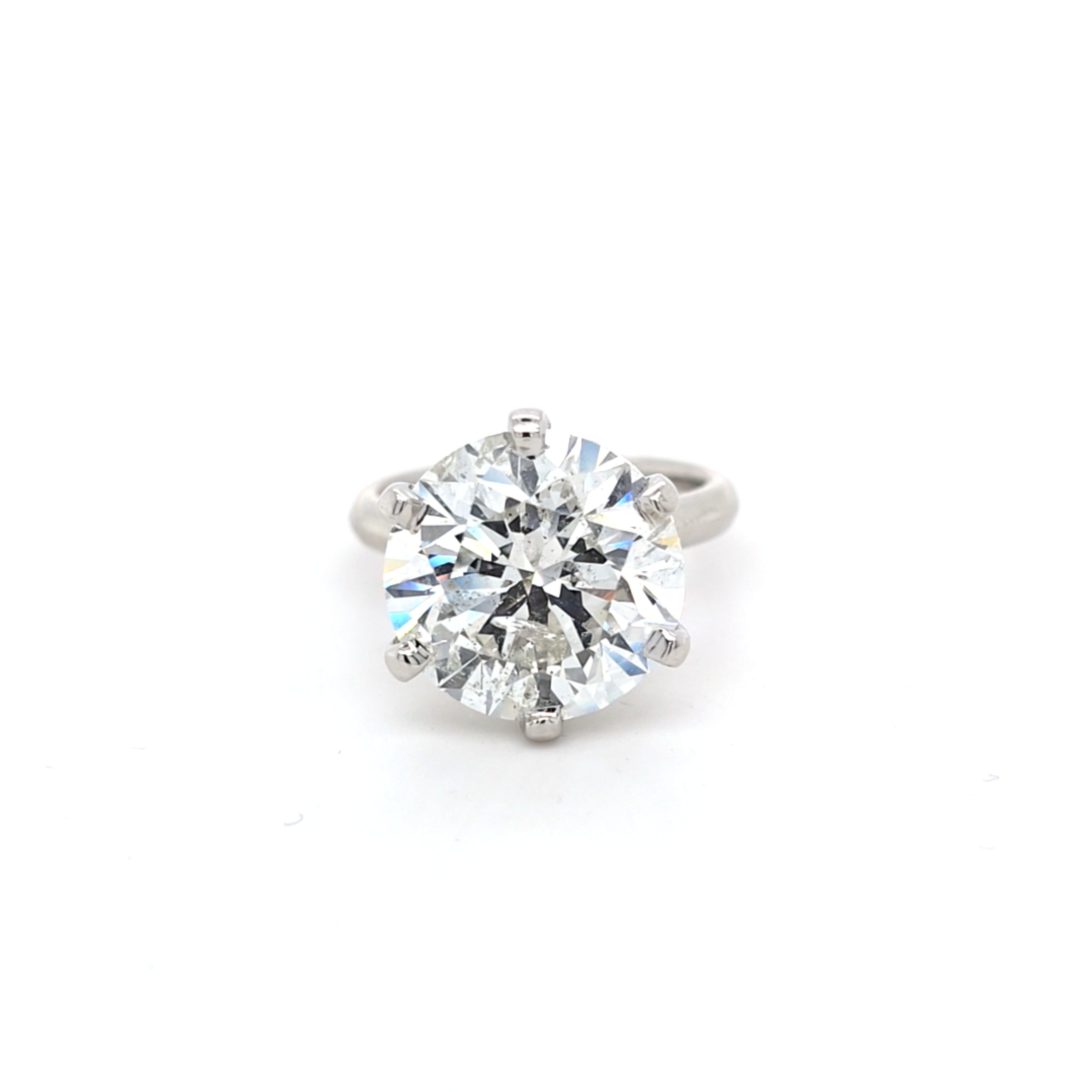 10.02ct Round Brilliant Cut Diamond Solitaire Set in Platinum - Montpellier Jewellers