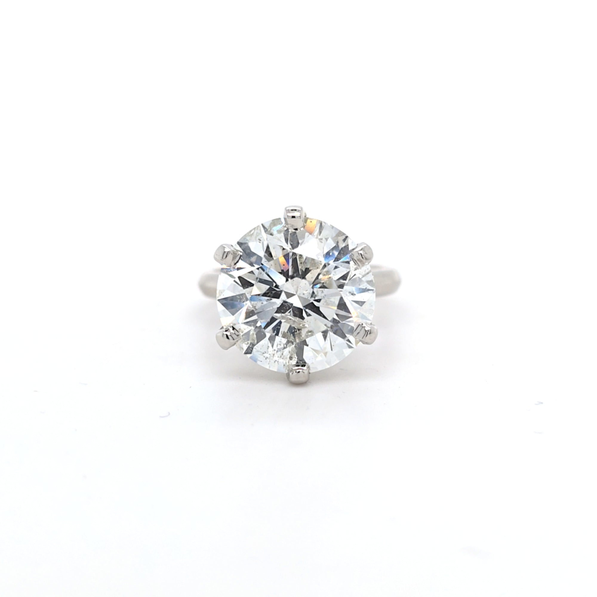 10.02ct Round Brilliant Cut Diamond Solitaire Set in Platinum