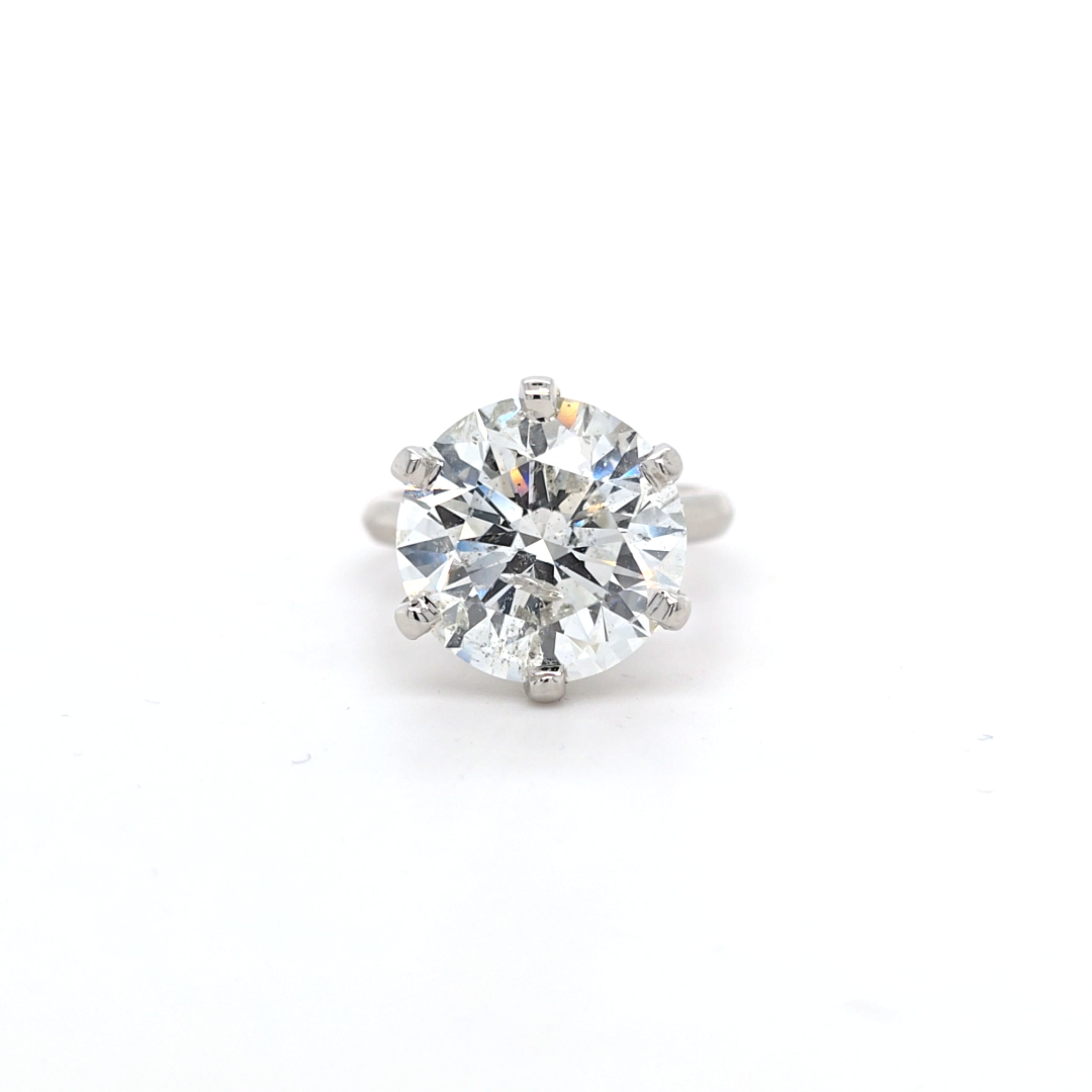 10.02ct Round Brilliant Cut Diamond Solitaire Set in Platinum - Montpellier Jewellers