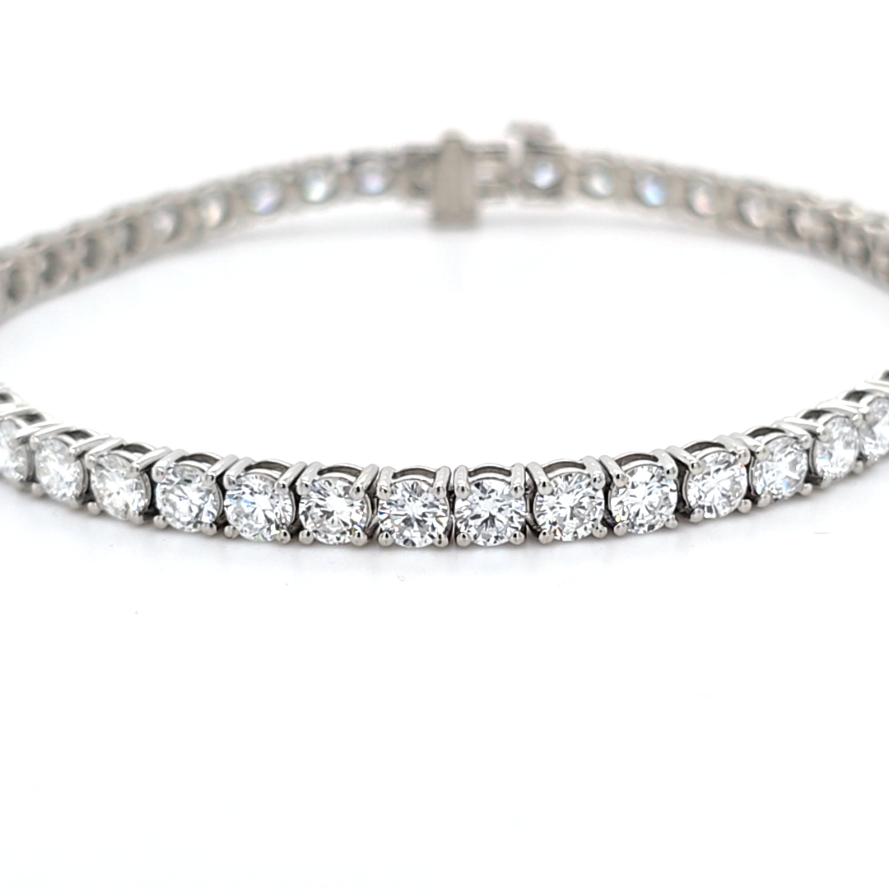 8.04ct LAB Diamond Line Bracelet Set in White Gold - Montpellier Jewellers