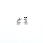 2.06ct H/SI Diamond Stud Earrings Set In White Gold