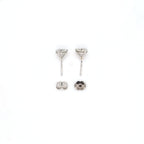 2.06ct H/SI Diamond Stud Earrings Set In White Gold
