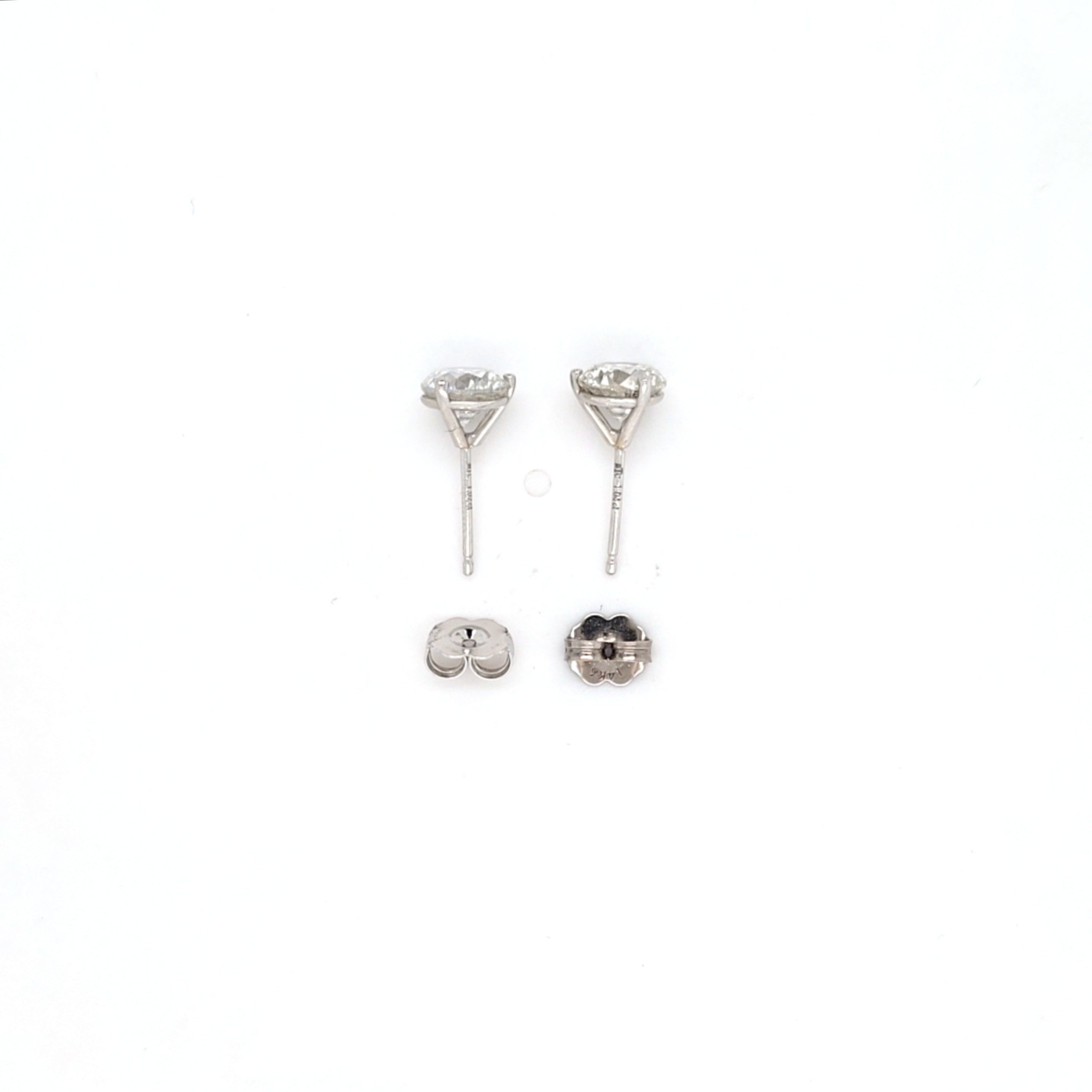 2.06ct H/SI Diamond Stud Earrings Set In White Gold - Montpellier Jewellers