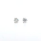 2.06ct H/SI Diamond Stud Earrings Set In White Gold