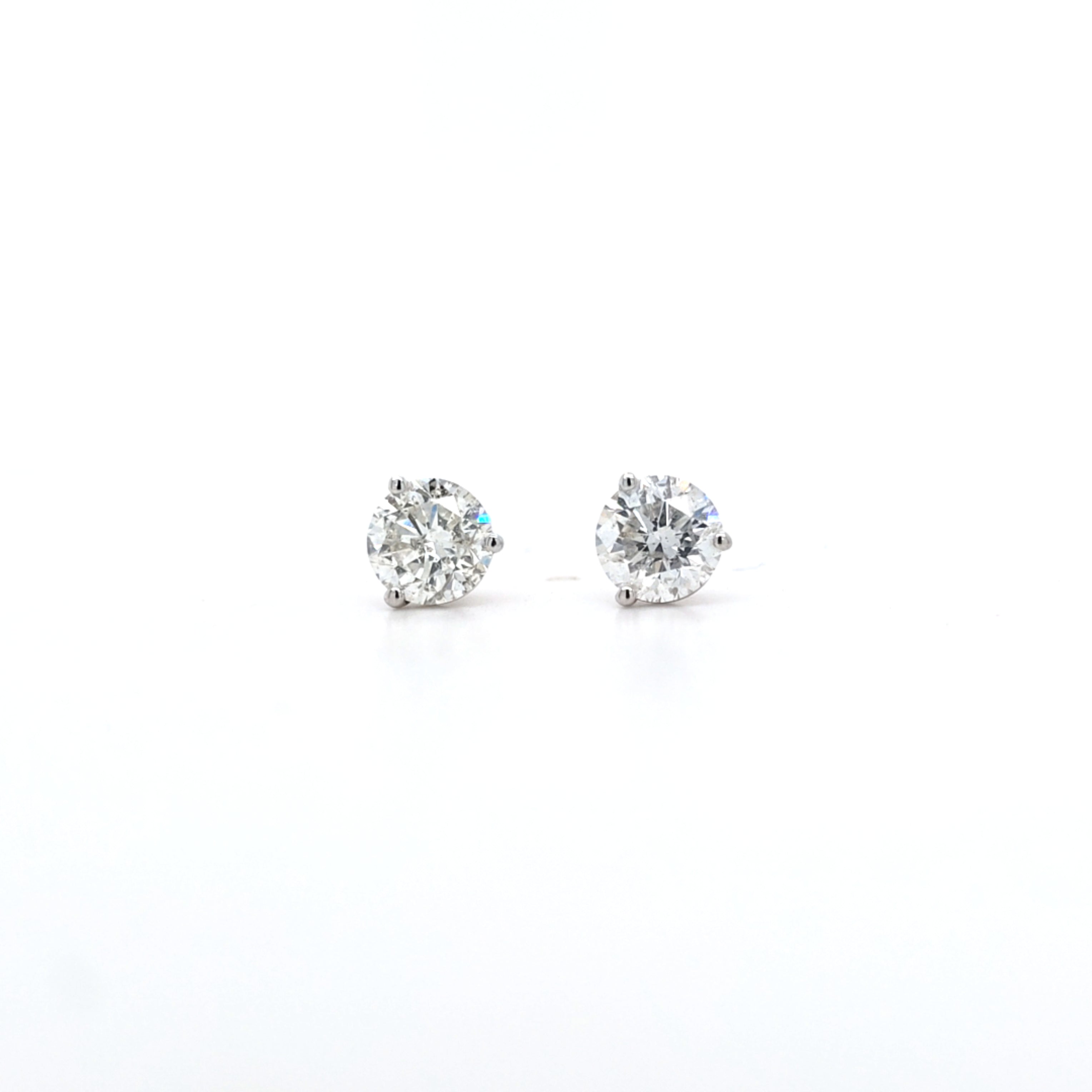 2.06ct H/SI Diamond Stud Earrings Set In White Gold - Montpellier Jewellers