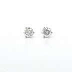 2.06ct H/SI Diamond Stud Earrings Set In White Gold