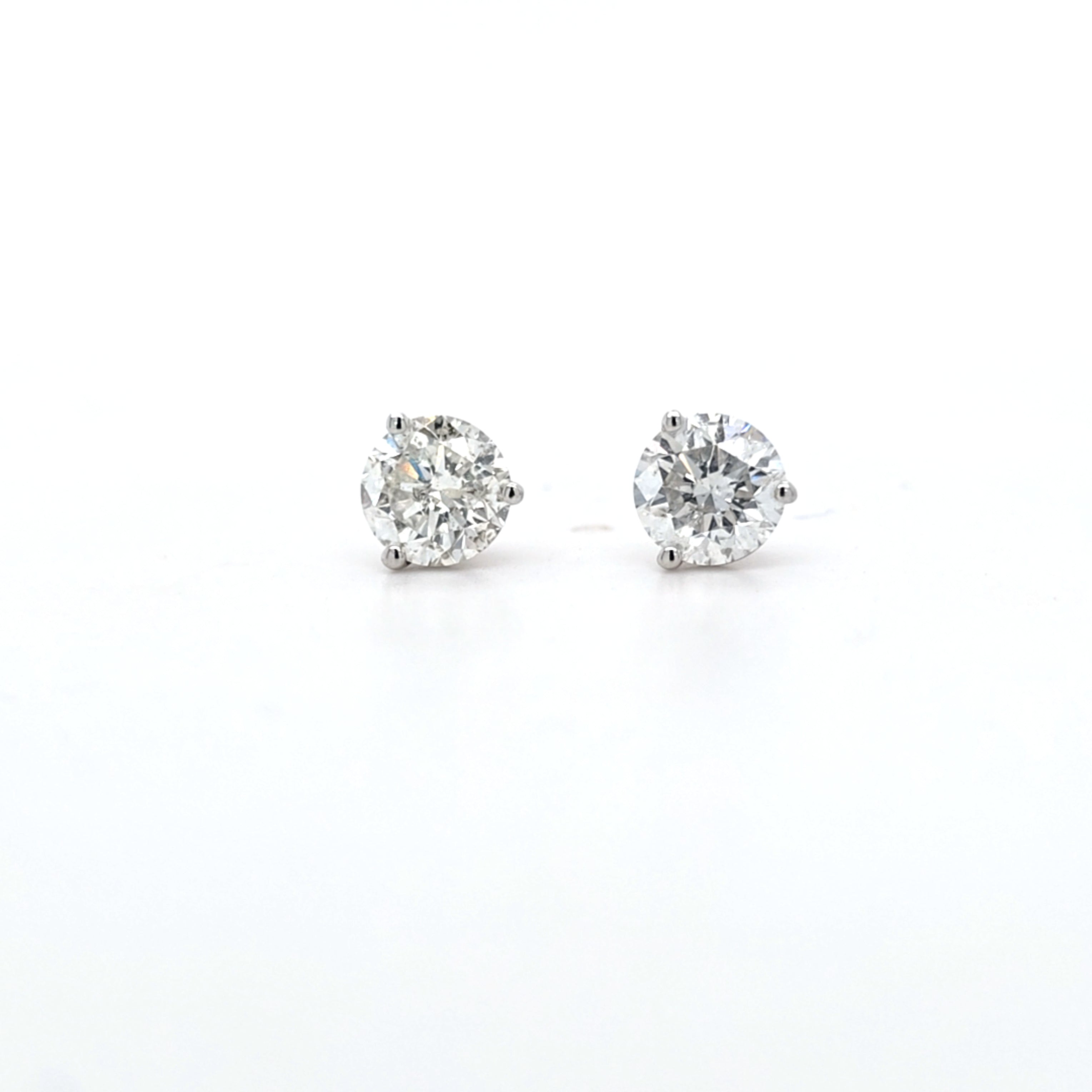 2.06ct H/SI Diamond Stud Earrings Set In White Gold - Montpellier Jewellers