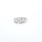 3.54ct F/VS1 Round Brilliant Cut LAB Diamond Solitaire 3 Stone Ring Set in White Gold