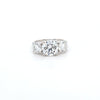 3.54ct F/VS1 Round Brilliant Cut LAB Diamond Solitaire 3 Stone Ring Set in White Gold