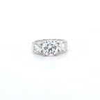 3.54ct F/VS1 Round Brilliant Cut LAB Diamond Solitaire 3 Stone Ring Set in White Gold