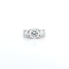 3.54ct F/VS1 Round Brilliant Cut LAB Diamond Solitaire 3 Stone Ring Set in White Gold