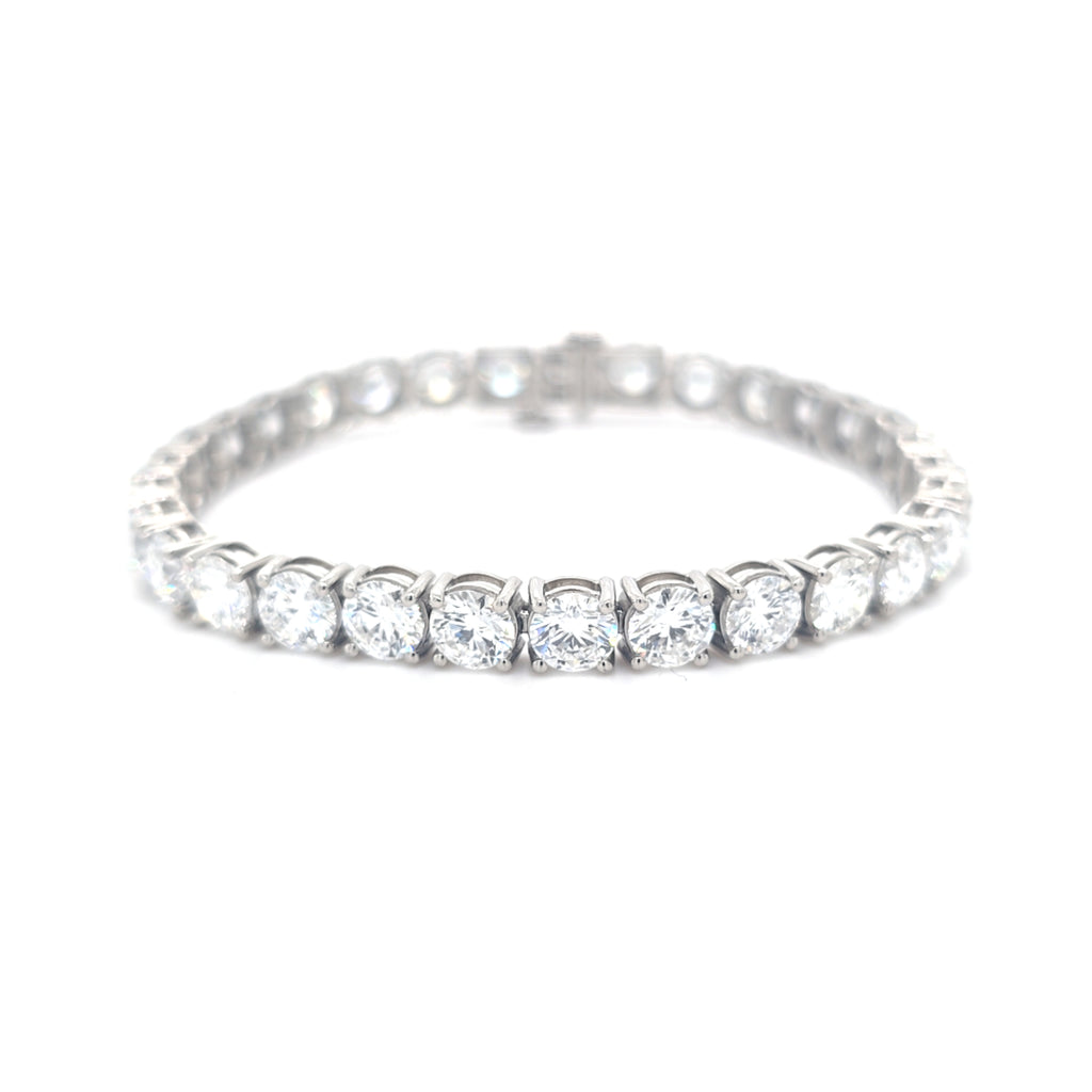 18.03ct LAB Diamond Line Bracelet Set in Platinum