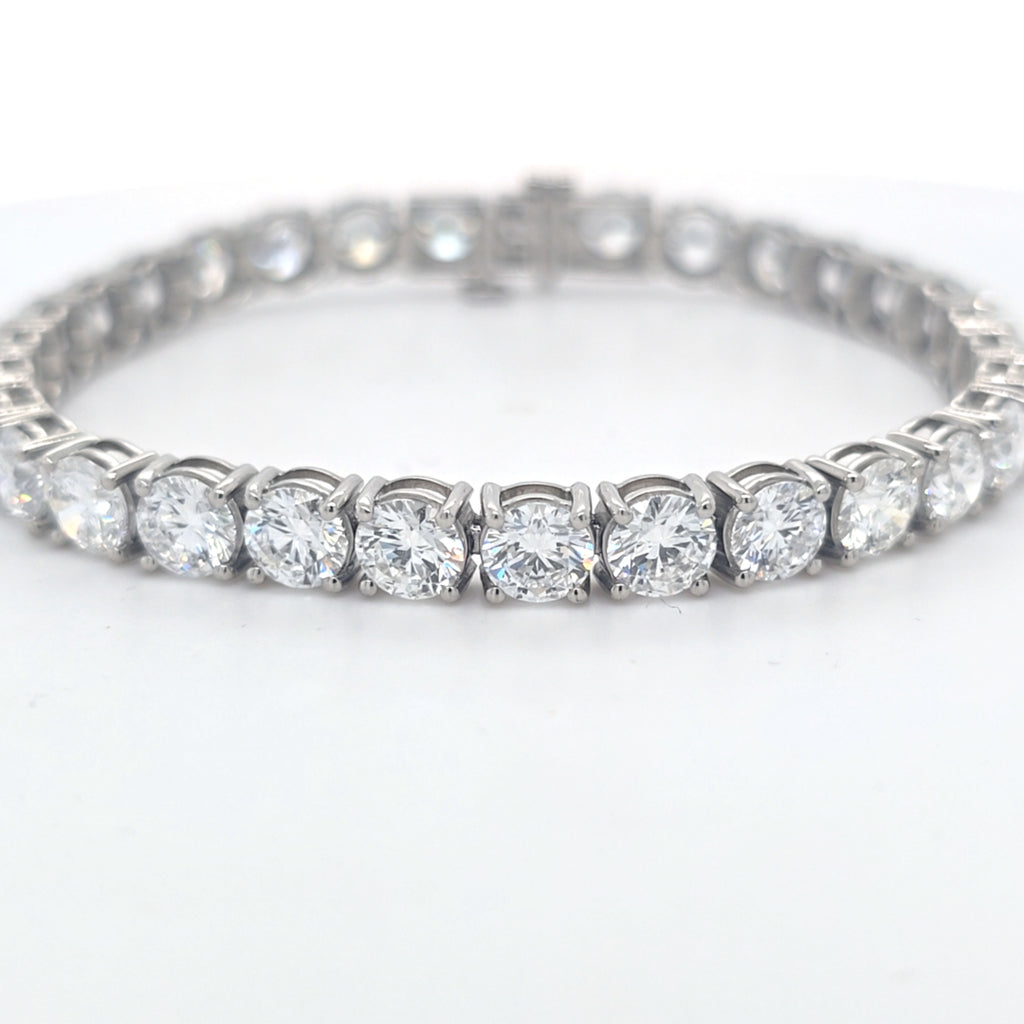 18.03ct LAB Diamond Line Bracelet Set in Platinum