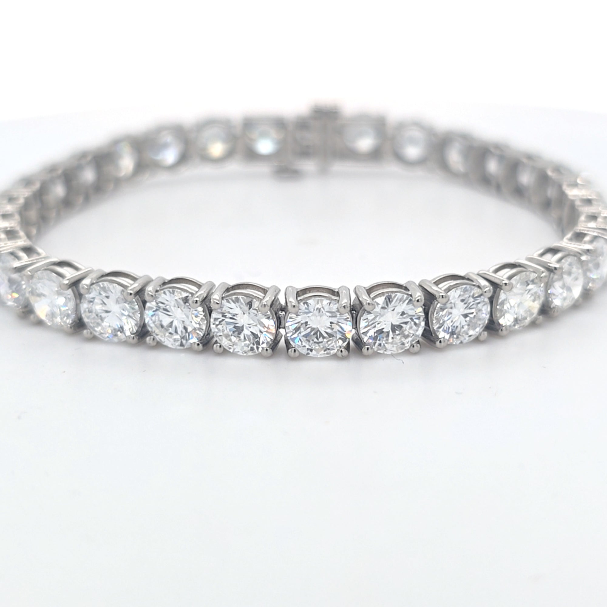 18.03ct LAB Diamond Line Bracelet Set in Platinum