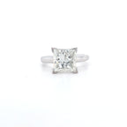 3.03ct Princess Cut Diamond Solitaire set in 18ct White Gold