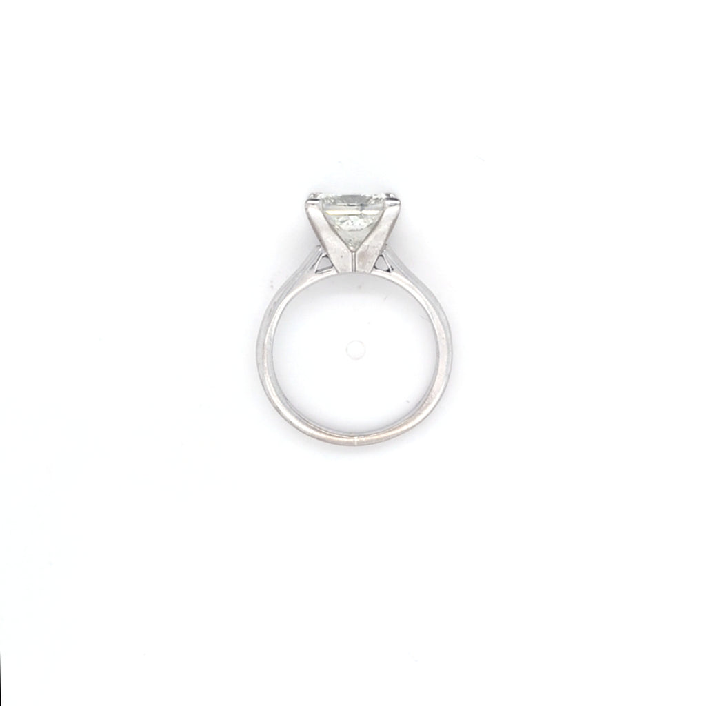 3.03ct Princess Cut Diamond Solitaire set in 18ct White Gold