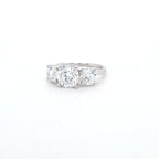 2.75ct F/VS1 Round Brilliant Cut LAB Diamond 3 Stone Ring Set in White Gold