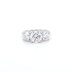2.75ct F/VS1 Round Brilliant Cut LAB Diamond 3 Stone Ring Set in White Gold