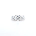 2.75ct F/VS1 Round Brilliant Cut LAB Diamond 3 Stone Ring Set in White Gold