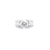 3.51ct F/VS1 Round Brilliant Cut LAB Diamond 3 Stone Ring Set in White Gold