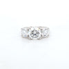 3.51ct F/VS1 Round Brilliant Cut LAB Diamond 3 Stone Ring Set in White Gold
