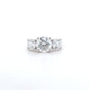 3.51ct F/VS1 Round Brilliant Cut LAB Diamond 3 Stone Ring Set in White Gold