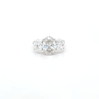 3.53ct F/VS1 Oval Brilliant Cut LAB Diamond 3 Stone Ring Set in White Gold