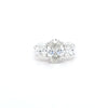 3.53ct F/VS1 Oval Brilliant Cut LAB Diamond 3 Stone Ring Set in White Gold